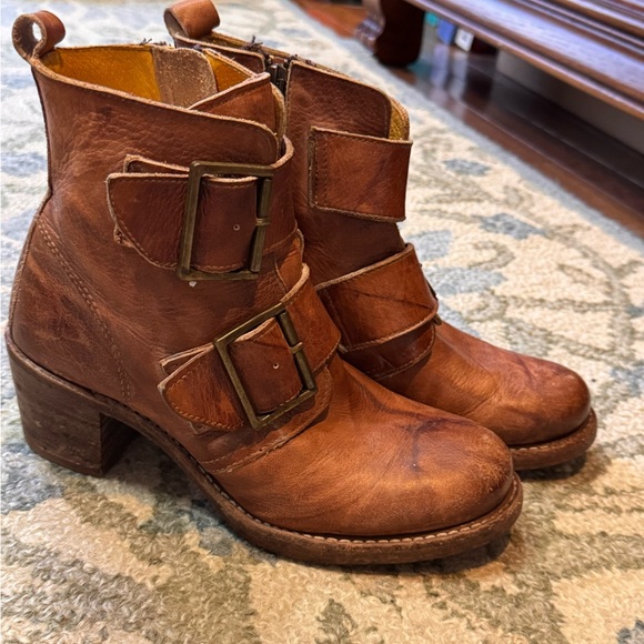Frye Brown Leather Ankle Boots - Picture 2 of 4